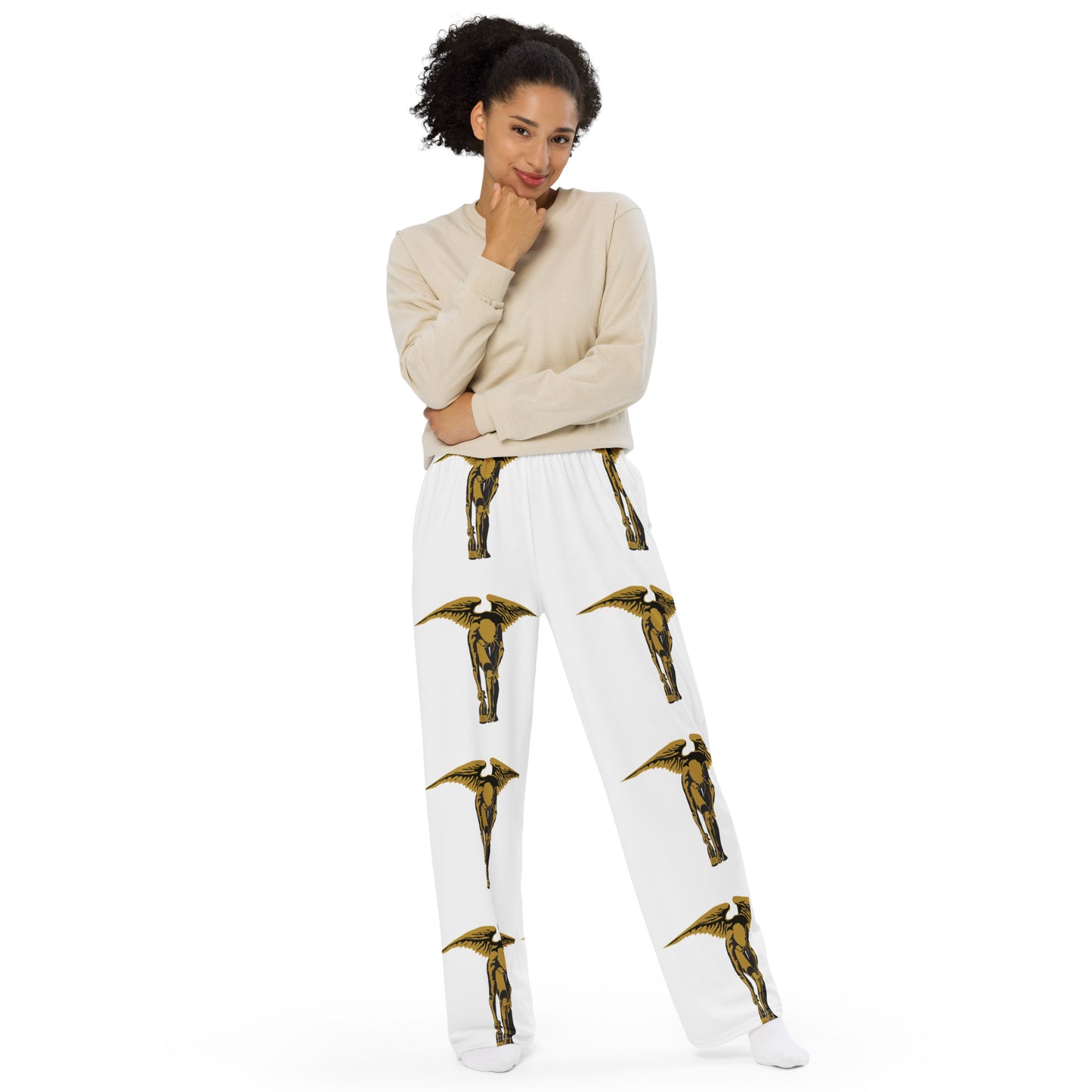 All-over print unisex wide-leg pants