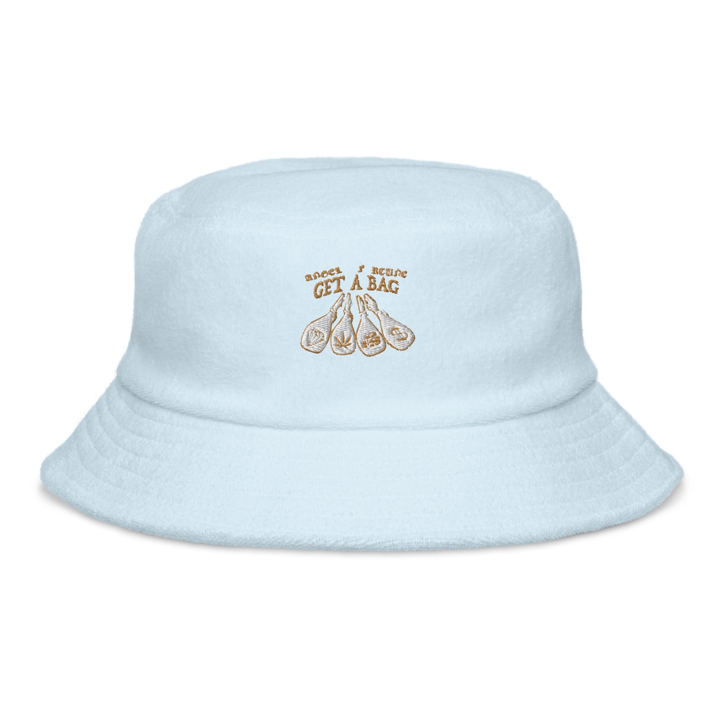 Unstructured terry cloth bucket hat